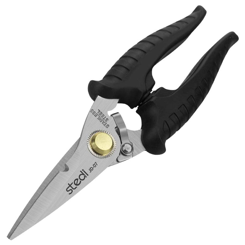 [Australia - AusPower] - stedi Scissors Heavy Duty, Multi-Purpose Shears with Finely Serrated High Carbon Stainless Steel Blades -Easy Cutting Electrical Cable Notch, Insulation, Non-Slip Comfortable Handle, Soft Cable 7.2-inch 