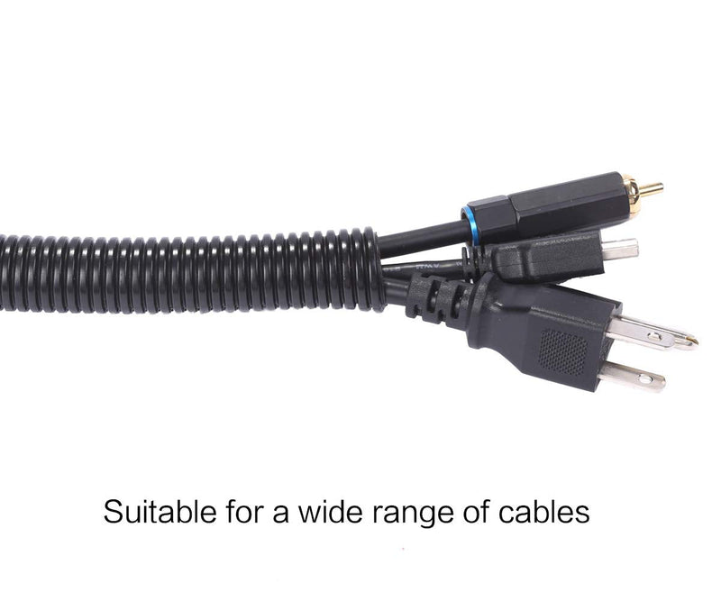 [Australia - AusPower] - Alex Tech 10ft â€“ 1/2 inch Split Wire Loom Tubing Wire Conduit â€“ Black 1/2"-10ft 