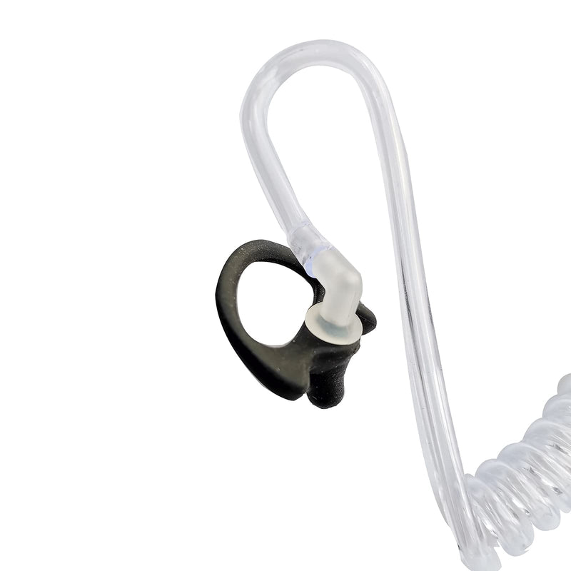 [Australia - AusPower] - RATAOK Replacement Soft Silicone Earmold Earplugs Compatible with Motorola Baofeng Kenwood Linton Two-Way Radio Headset(Black, 2 Pairs-Large) Black 
