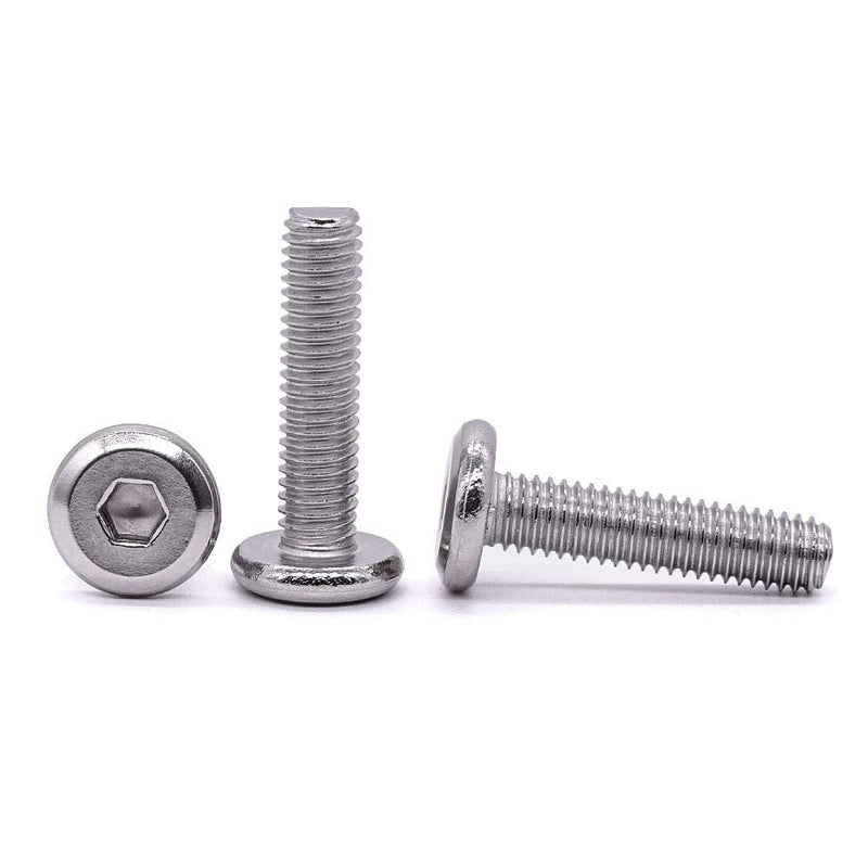 [Australia - AusPower] - M6-1.0 x 40mm Flat Head Hex Socket Cap Screws Bolts, 304 Stainless Steel 18-8, Connector Bolts Screws for Furniture, Bed, Chairs, Bright Finish, Full Thread, Pack of 25 M6-1.0 x 40mm (25 PCS) 