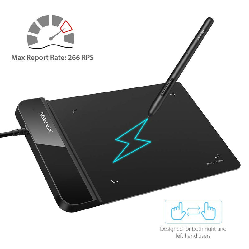 [Australia - AusPower] - Drawing Tablet-XP-Pen G430S OSU Tablet Graphic Drawing Tablet with 8192 Levels Pressure 4 x 3 inch Ultrathin Tablet & 2-Fingers Glove (Size L) & PN01 Battery-Free Passive Stylus 