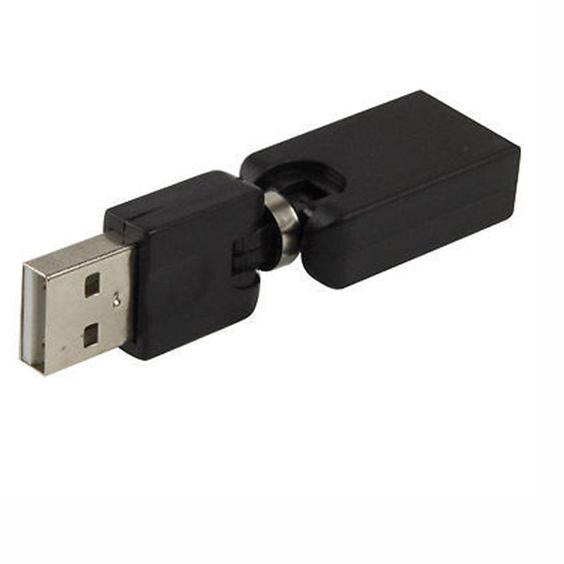 [Australia - AusPower] - CERRXIAN Rotating and Swivel Twist USB 2.0 Type A Male to Type A Female 360 Degree Rotation Adjustable Right Angle Extension Adapter Convertor (2-Pack,AM-FM) 