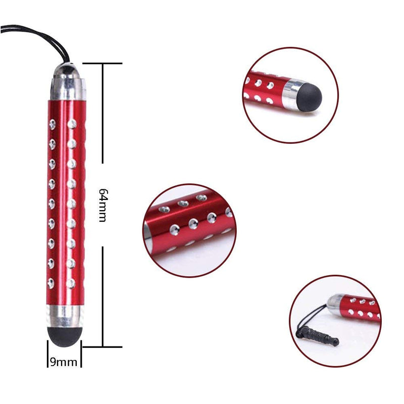 [Australia - AusPower] - IC ICLOVER 10pcs Bling Retractable Stylus Pens for iPhone 13/12/11/PRO/Pro Max/X/XS MAX, iPad, iPod, Samsung, Android Phone, Kindle, Tablet PC, Compatible with All Device with Capacitive Touch Screen 