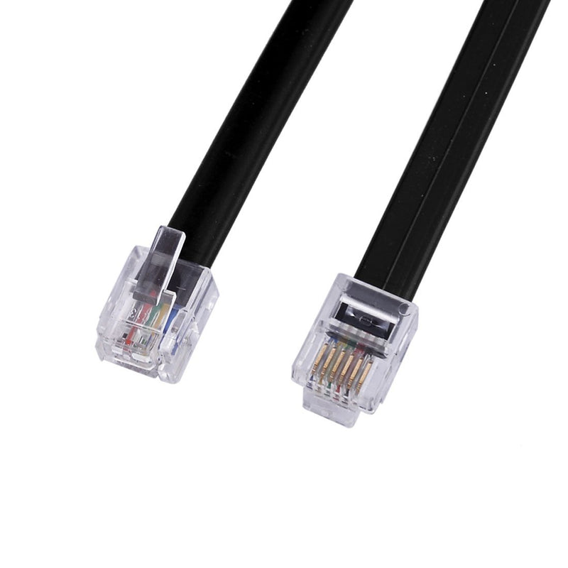 [Australia - AusPower] - uxcell RJ12 6P6C Telephone Handset Receiver Extension Line Wire Cable Black 8.4Ft 