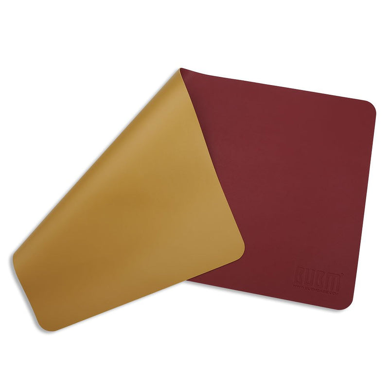 [Australia - AusPower] - BUBM PU Leather Double Sided Desk Pad Computer Mat Desk Writing Mat for Office and Home,Ultra Thin 2mm - 31.5"x15.8" (Wine red) Wine Red 