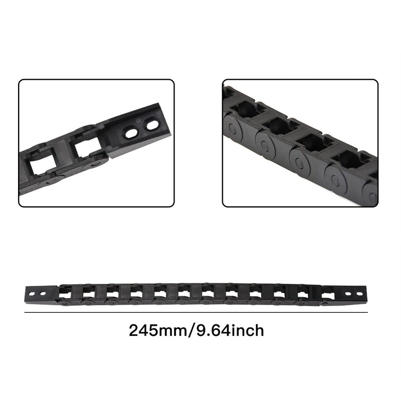 [Australia - AusPower] - FYSETC 3D Printer Vorn 0.1 Cable Chain Open Tank Drag Chain 1Pc 7x7mm Style Bridge Type Wire Carrier 2-Hole Mount Pattern Compatible with Vorn 0.1 V0.1 Cable Chain 1 