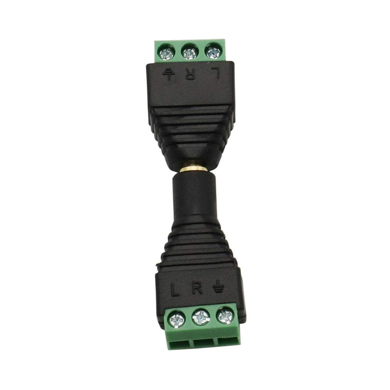 [Australia - AusPower] - Didamx 10Pcs 3.5mm Stereo TRS Audio Video Male / Female to 3 Screw Terminal Balun Converter Adapter Connectors 