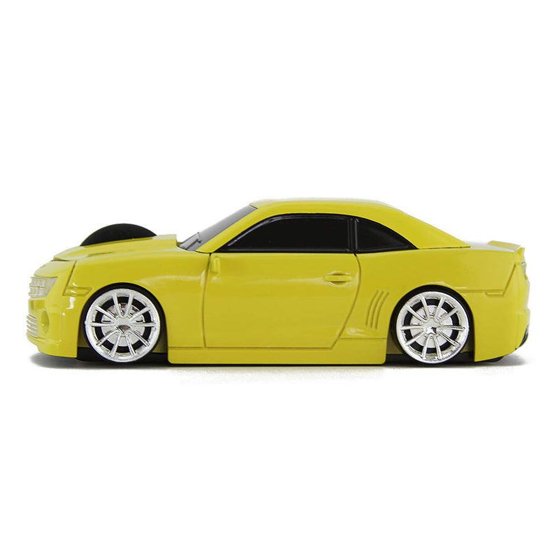[Australia - AusPower] - Ai5G for CL Car Mouse Wireless Sport Car Shape Mouse Laptop Desktop Computer Mouse Optical Mice with 2.4GHz Nano USB LED Headlight (Yellow) Yellow 
