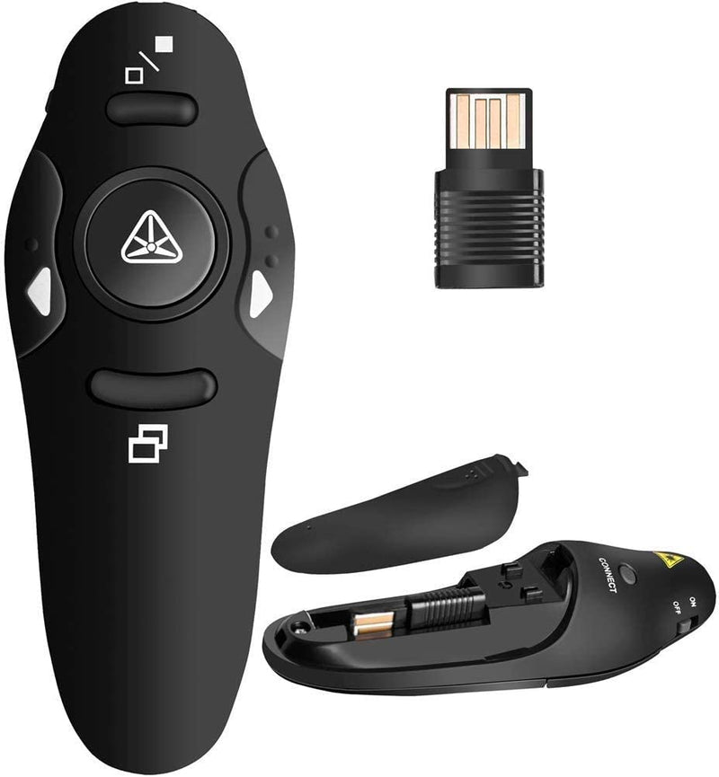 [Australia - AusPower] - RF 2.4GHz Wireless Presenter Remote Presentation USB Control PowerPoint PPT Clicker PowerPoint Presentation Clicker PPT Remote Control Laser Pointer Slide Advancer Support Mac 