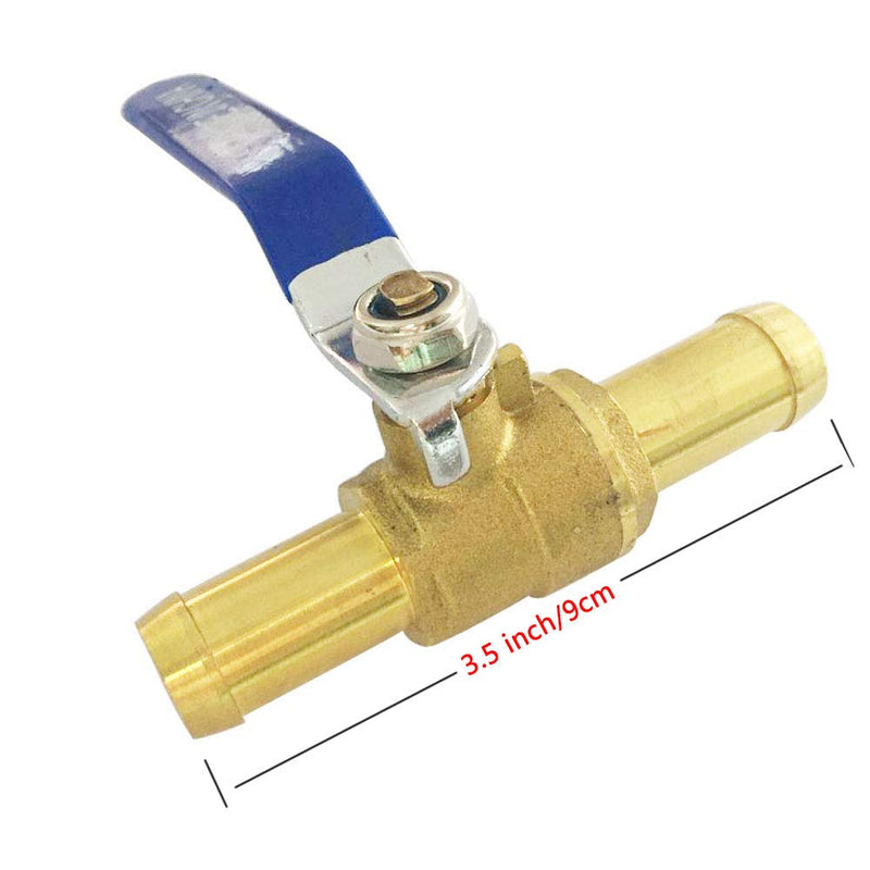 [Australia - AusPower] - Metalwork Brass 5/8" Barb Valve, High Temperature Resistance, 1 Pc 5/8" 