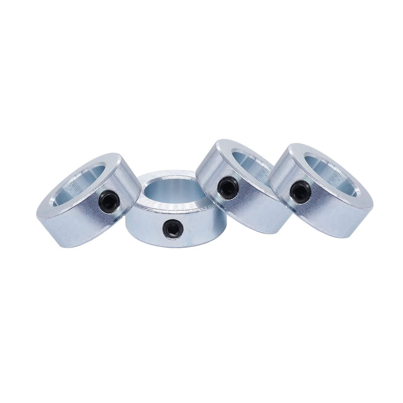 [Australia - AusPower] - mankk 4pcs Shaft Collars 5/8" Bore Zinc Plated Steel 1-1/8" OD 1/2" high with Set Screw for Lawn Tractors Garage Doors M-084-5/8" 