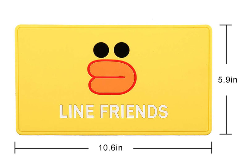 [Australia - AusPower] - Tianmei 10.6" x 5.9" Extra Large Size Anti-Slip Rubber Pad, Car Dashboard Universal Non-Slip Mat Use for Cell Phones, Sunglasses, Keys, Coins and More (Yellow Duck) Yellow Duck - 10.6inx6.1in 