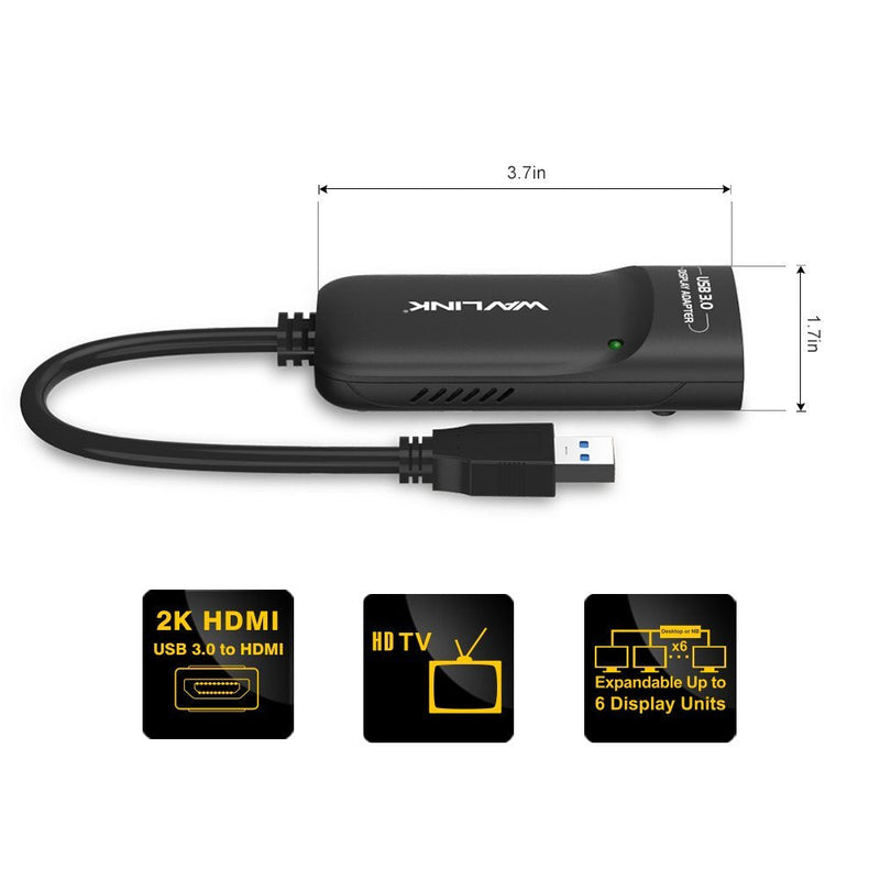 Wavlink USB 3.0 to HDMI Universal Video Graphics Adapter with Audio ...
