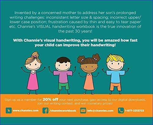 [Australia - AusPower] - Channie's Visual Handwriting Worksheet for 1st - 3rd Grade | Handwriting Simplified! Visual Writing Tools for Kids | Handwriting Practice for Kids, Kids Writing Book, Practice Writing Book for Kids 