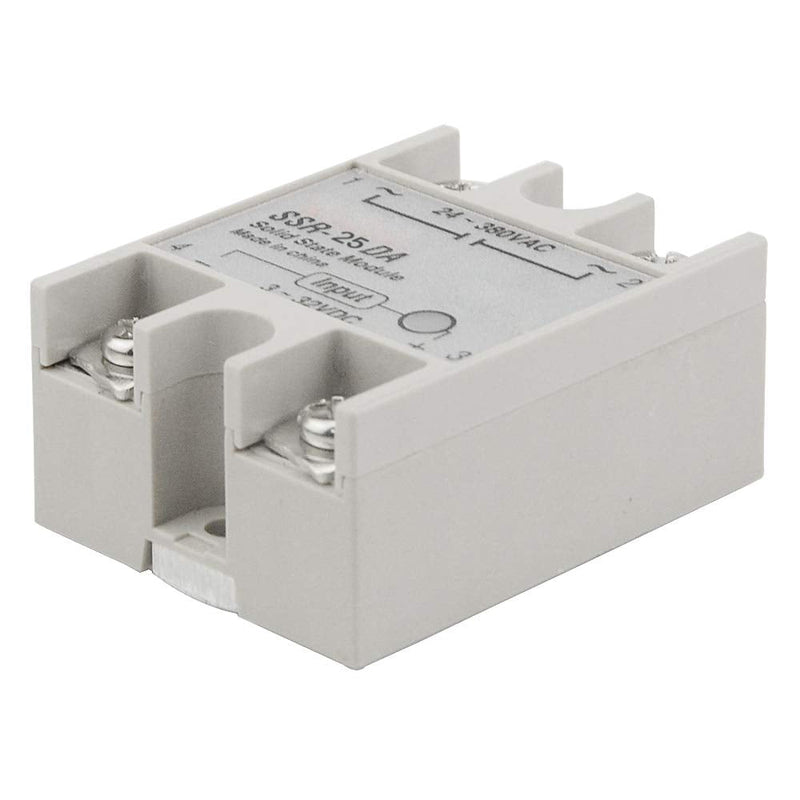 [Australia - AusPower] - XINGYHENG 2Pcs SSR-25DA Single-Phase DC Solid State Relay Module Load 24-380VAC Controlled Module Input 3-32V DC for Industrial Automation Process 