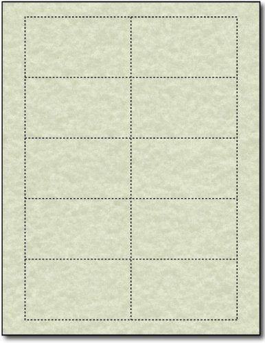 [Australia - AusPower] - Parchment Style Business Cards - 25 Sheets / 250 Business Cards - 65lb Cover (176 GSM) (Green) Green 