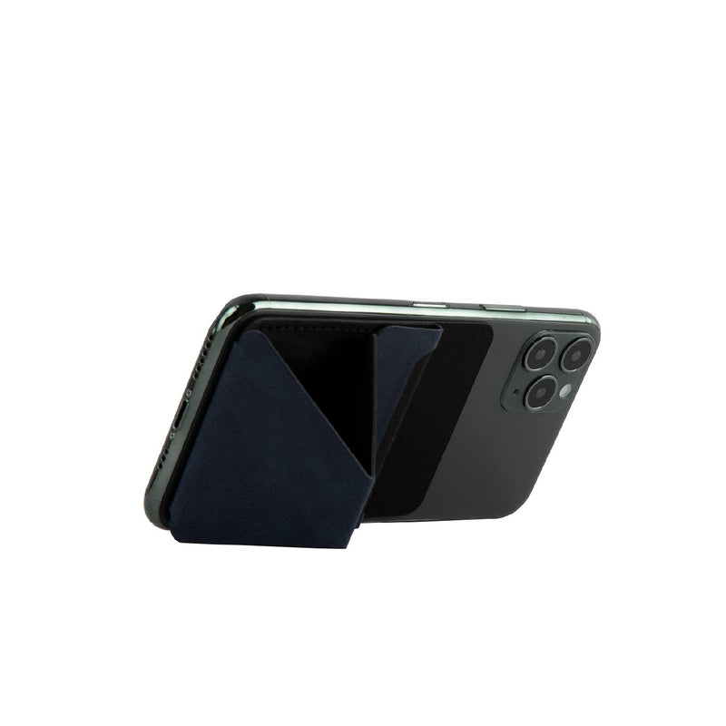 [Australia - AusPower] - MOFT X Reusable Adhesive 3-in-1 Phone Stand, Card Holder, Adjustable Viewing Angles, Magnetic, Thin Design with Grip to be Held Navy Blue 
