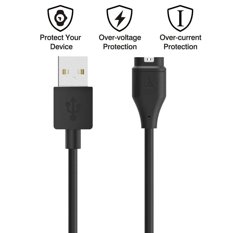 [Australia - AusPower] - Emilydeals Charger Cable Compatible with Garmin Vivoactive 4, Replacement USB Charging Cable Cord Accessories for Vivoactive 4 Smartwatch (2 Pack) 