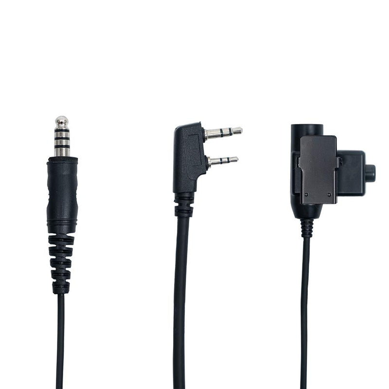 [Australia - AusPower] - Caroo Tactical Throat Mic Headset Earpiece with with U94 Tactical PTT Compatible for Baofeng UV-5R BF-888S BF-F8HP BF-F9 UV-82 UV-82HP UV-82C Kenwood Walkie Talkies 2 Way Radio 