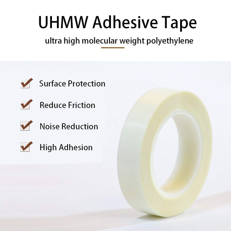 [Australia - AusPower] - APT, UHMW (Ultra-high Molecular Weight) Polyethylene Tape, Resists Abrasion, Impact, for Surface Protection and Friction and Noise Reduction for Lining Sliding Surfaces. (0.5" x 5Yds, 10 Mil UHMW) 0.5" x 5Yds 