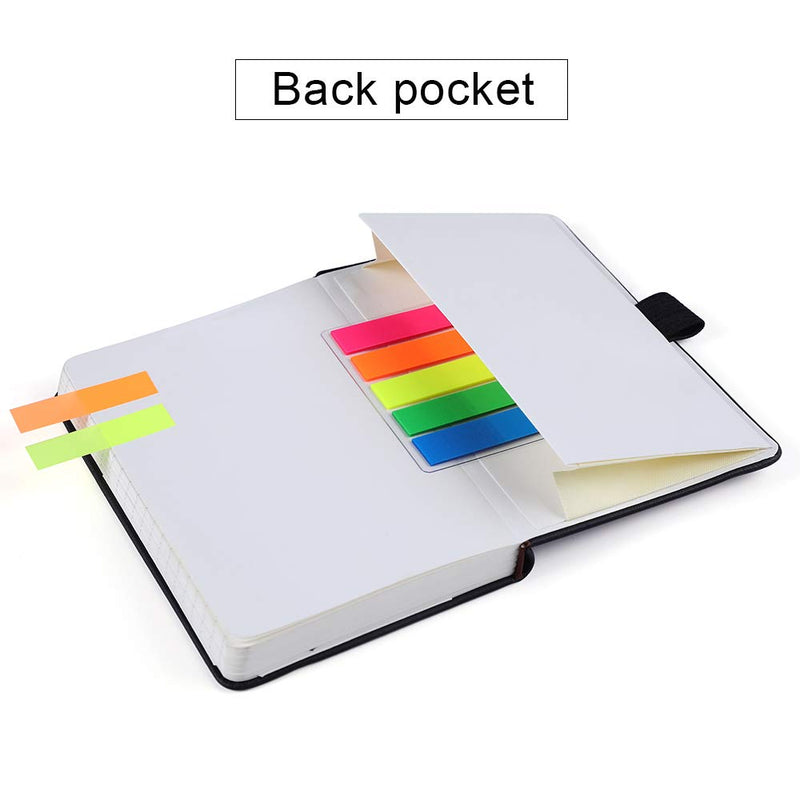 [Australia - AusPower] - (2 Pack) Pocket Notebook Small Hardcover Note Book 3" x 5.5", Mini Ruled Lined Journal, Leather Cover, with Pen Holder, Page Marker Ribbons, Inner Pockets, Black 