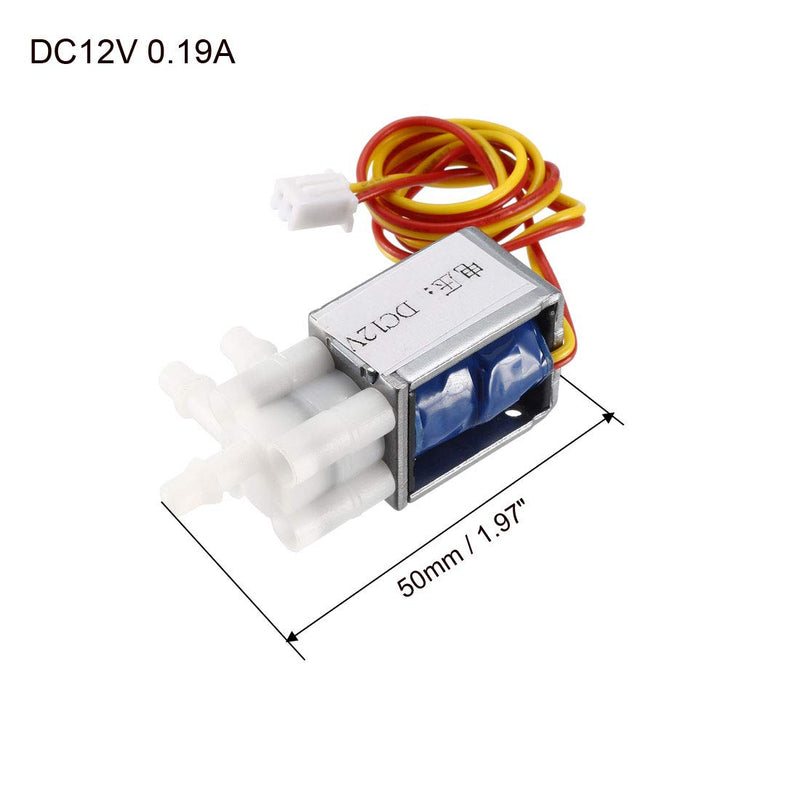 [Australia - AusPower] - uxcell Mini Solenoid Valve 2 Position 3 Way Normally Open DC12V 0.19A Water Air Solenoid Valve 