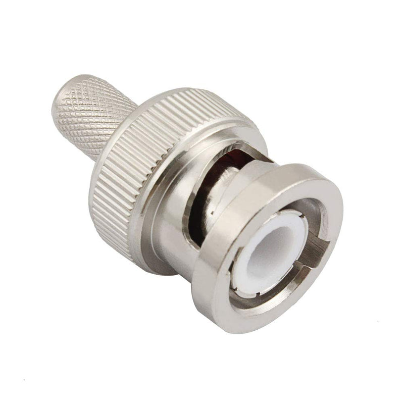 [Australia - AusPower] - （Pack of 10）BNC Male Q9 Plug Crimp for RG8X RG-8X LMR240 Cable Straight RF Coaxial Adapter Connector, Eifagur 