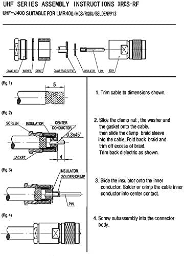 [Australia - AusPower] - PL259 Coax Connectors, 5-Pack PL-259 UHF Male Clamp Connector PL259 UHF Plug Male RF Coax Connector for LMR400/RG8/RG8U/KMR400/Belden 9913/7D-FB Cable 