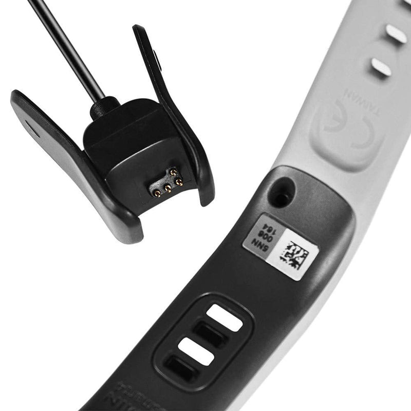 [Australia - AusPower] - EXMRAT Compatible with Garmin Vivosmart 4 Charger (2-Pack), 1m/3.3ft USB Charger Charging Cable Clip for Garmin Vivosmart 4 (Black, 2-Pack) 
