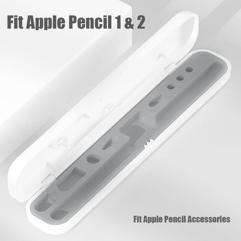 [Australia - AusPower] - YINVA Pencil Case for Apple Pencil 2nd Generation/1st Gen, Pencil Holder Storage Box Design for iPad Accessories(Gray) Gray 