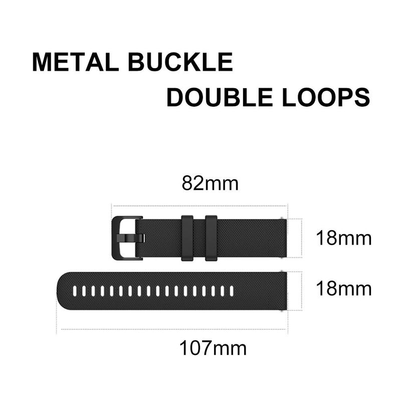 [Australia - AusPower] - Yeejok Fossil 18mm Bands Silicone Compatible for Fossil Women's Gen 6/5E 42mm /Gen 4 Q Venture HR / Gen 3 Venture Smartwatch, Replacement Quick Released Sport Watch Strap White 
