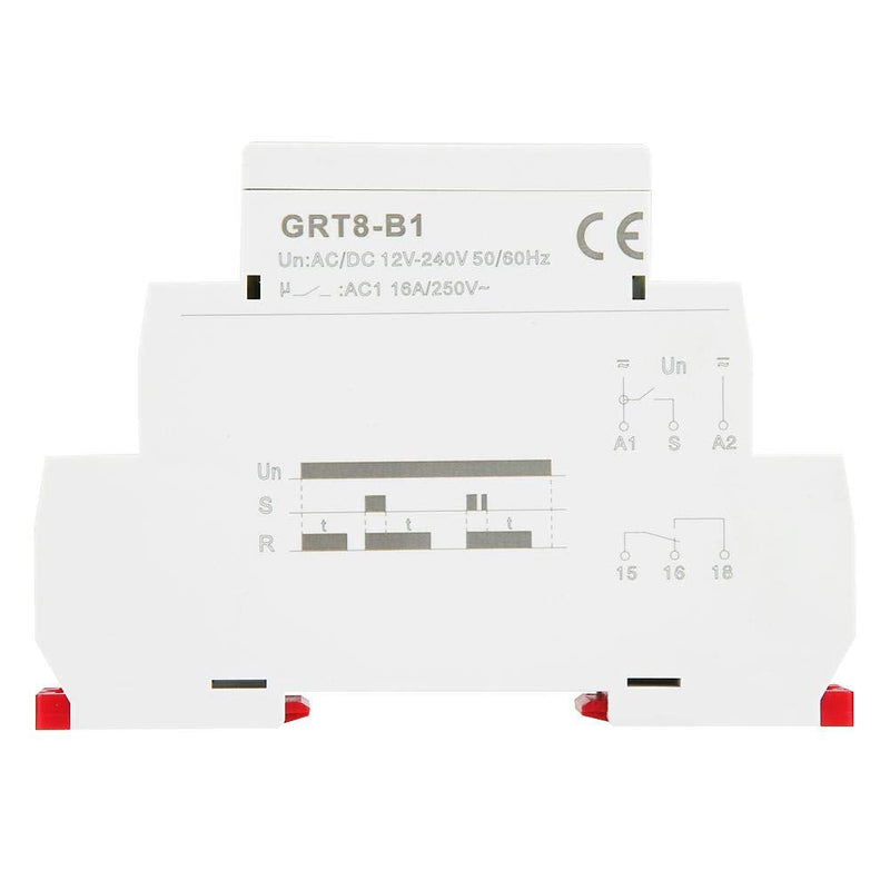 [Australia - AusPower] - GRT8-B1 AC/DC 12V~240V Delay Time Relay Mini Power Off Delay Time Relay DIN Rail Type with LED Indicators 
