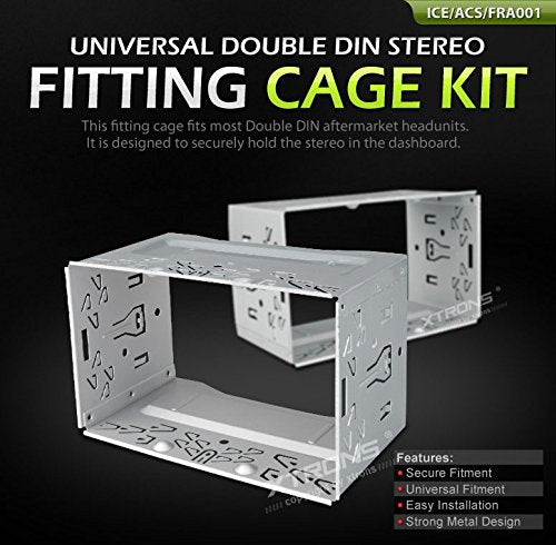 [Australia - AusPower] - XTRONS Universal Cage Frame Kit for Double 2 Din Car DVD Player Radio Stereo Headunit 