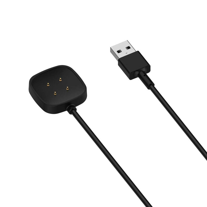 [Australia - AusPower] - Sankel Compatible for Fitbit Sense/Versa 3 Charger, 2-Pack USB Replacement Charging Cable Dock Stand Station Accessories for Fitbit Versa 3/Sense Smart Watch Fitness Tracker,with 3.3FT Charging Cord 