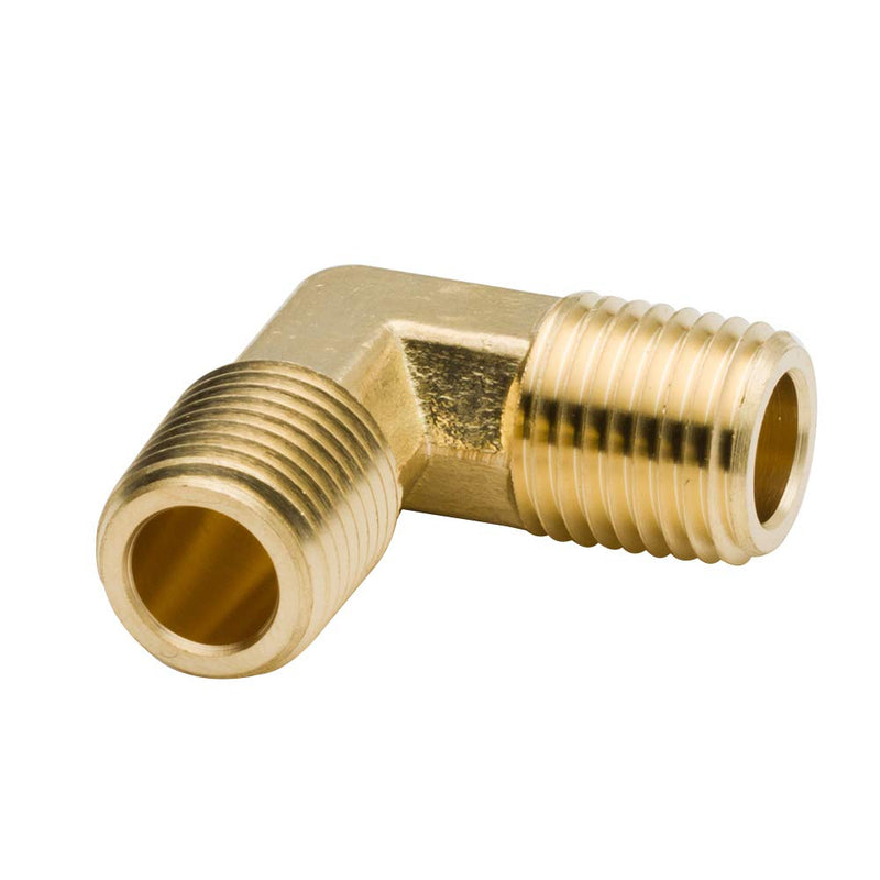 [Australia - AusPower] - Legines Brass Pipe Fitting, Forged Male 90 Degree Elbow, 3/8" NPT Male x 3/8" NPT Male, Pack of 2 3/8" x 3/8" NPT Male 