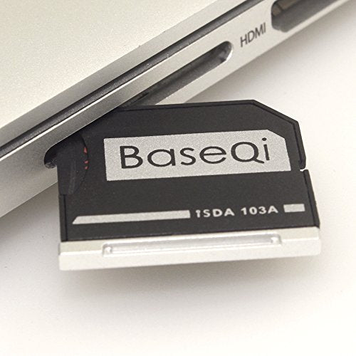 [Australia - AusPower] - BASEQI Aluminum microSD Adapter for MacBook Air 13" and MacBook Pro 13"/15" (Non-Retina) Models 