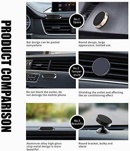 [Australia - AusPower] - SALEX Rose Gold Magnetic Mounts [3 Pack]. Pink Flat Cell Phone Holder for Car Dashboard, Wall, Windshield. Stick on Universal Kit Compatible with GPS, Tablets, Smartphones, Knives, Keys, Spoons, Forks 3 Pack 