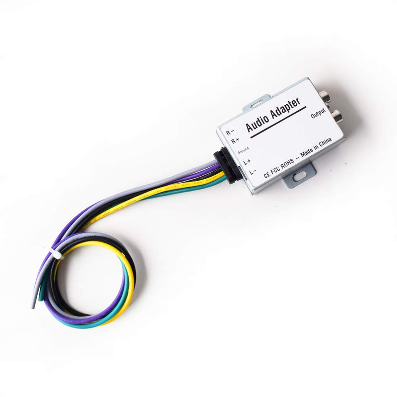 [Australia - AusPower] - Car Stereo Audio Speak Signal Hi-Low Converter for Auto Amp Subwoofer Amplifier CD Player High to Low Adapter 