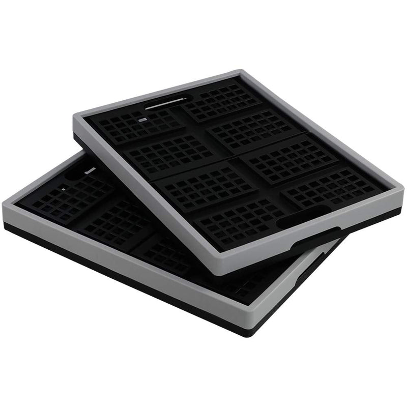[Australia - AusPower] - Doryh 34 Quart Plastic Crates, Collapsible Storage Crates/Stackable Storage Container Basket, 2-Pack 