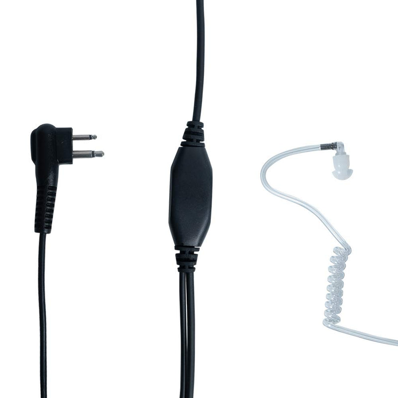 [Australia - AusPower] - Klykon Throat Mic Microphone Covert Acoustic Tube Earpiece Headset with Finger PTT Compatible for Motorola Cp200 Cp200d Walkie Talkies 2 Way Radio 