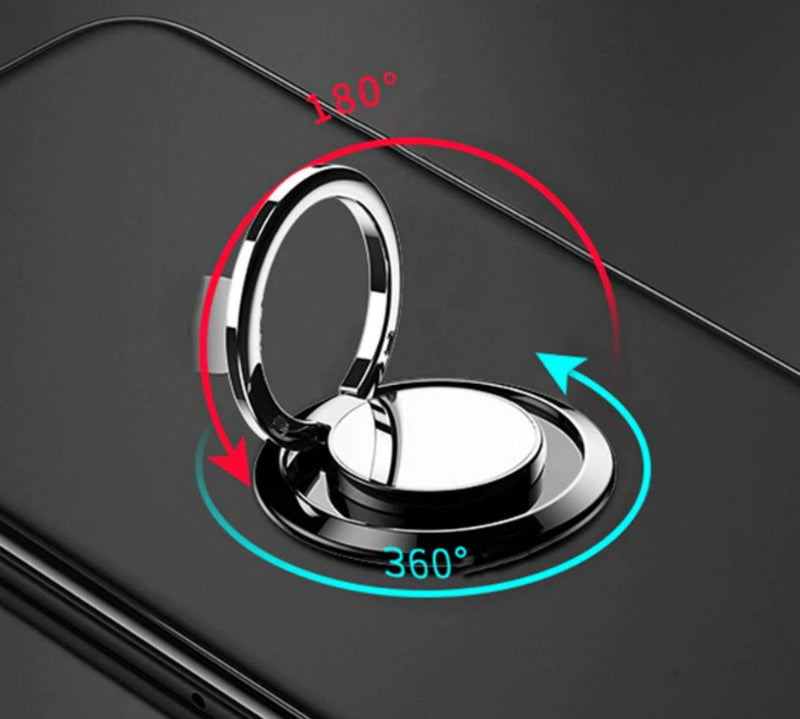[Australia - AusPower] - SFDO Phone Ring Holder Finger 360 Rotation Metal Ring Grip for Magnetic Car Mount Compatible with All Smartphone - Red 