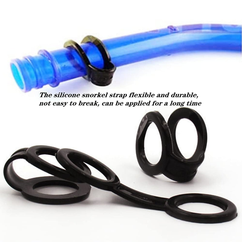[Australia - AusPower] - 8 Pack Scuba Dive Universal Plastic Clip Snorkel Keeper Tube Holder, Scuba Diving Dive Snorkeling Silicone Snorkel Mask Strap Keeper Holder Clip Retainer Attachment Gear Spare Part Accessories 