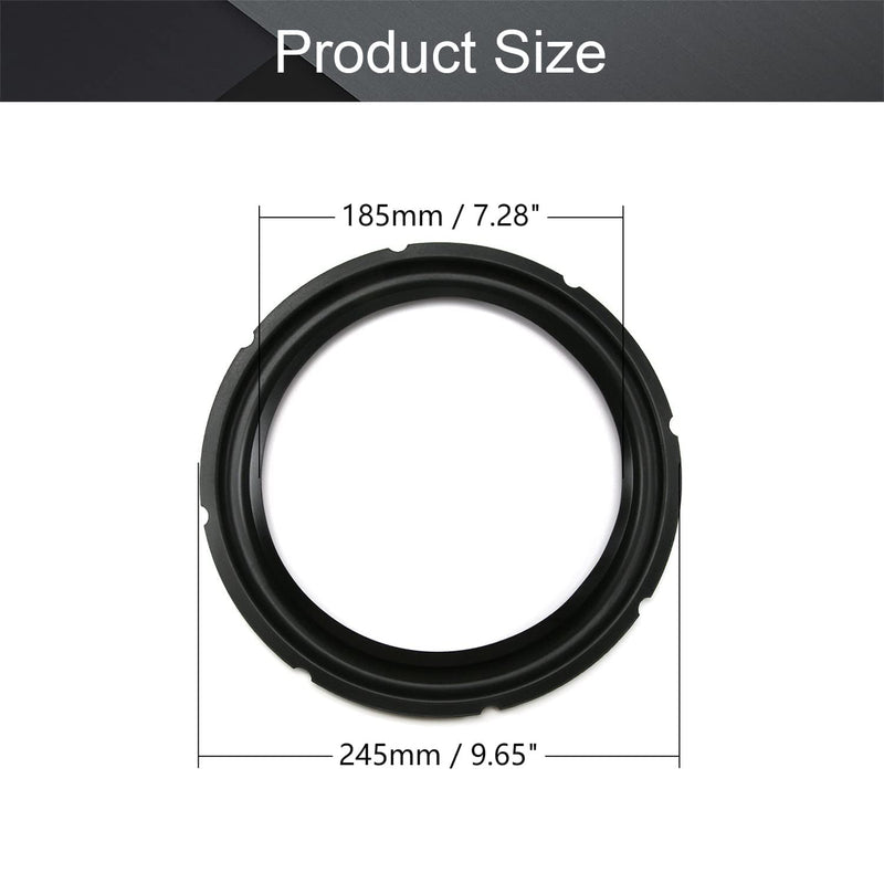 [Australia - AusPower] - Fielect 10 Inch Black Notch Speaker Rubber Edge Surround Rings Replacement Parts for Speaker Repair or DIY 1pcs 10" Black Notch 