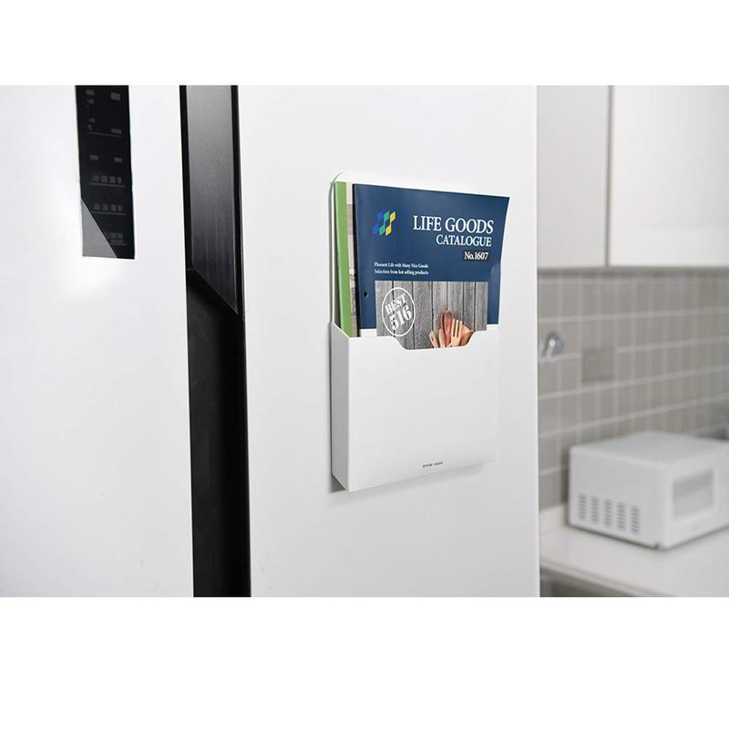 [Australia - AusPower] - Magnetic File Holder - Magnetic Paper Holder, Pocket Organizer Office Supplies Storage Mail Organizer for Notebooks,Planners,Letter (1 Pack) 1 Pack 