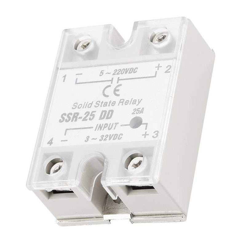 [Australia - AusPower] - SSR-25 DD Solid State Relay, 25A 5-220VDC Solid State Relay Module Compact Size & High Reliability For Industrial Automatic Process 