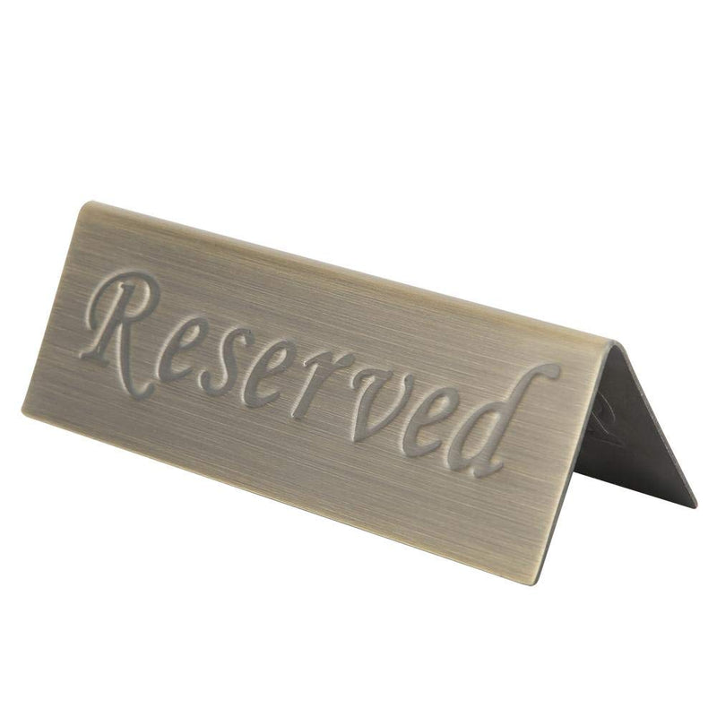 [Australia - AusPower] - Junluck Reserved Sign, Stainless Steel Reusable Double Side Reserved Sign Food Service Reserved Table Sign for Cafes/Night Clubs/Hotels/Restaurants/Teahouses/Bars/Pubs 