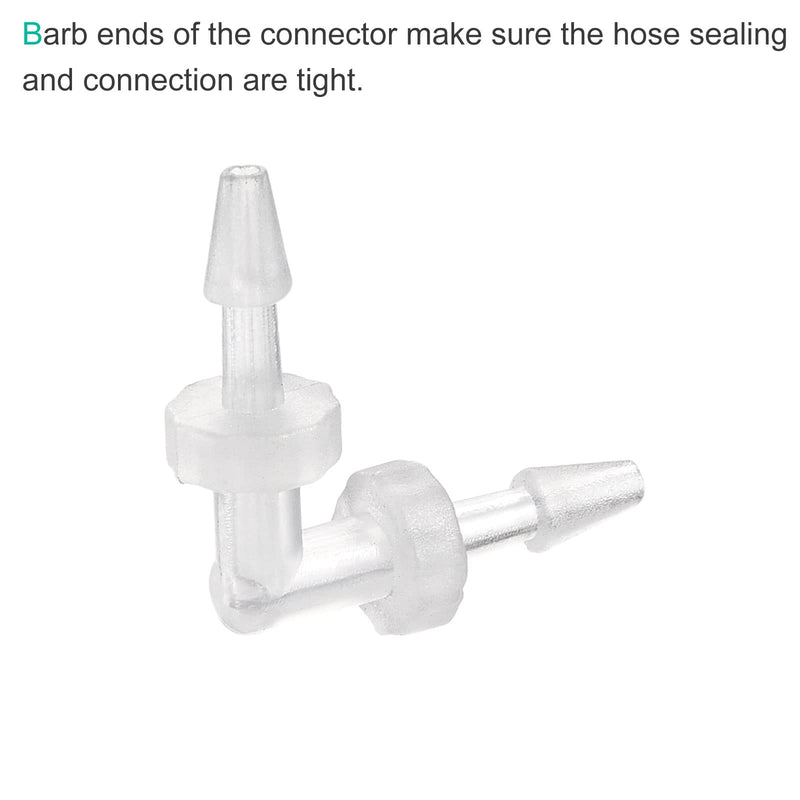 [Australia - AusPower] - MECCANIXITY Barb Hose Fitting, 3mm Barbed Dia. Plastic Elbow Coupler Quick Connector Adapter, Pack of 2 