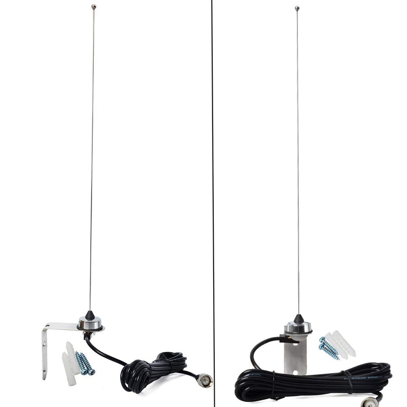 [Australia - AusPower] - HYS NMO 2M VHF-Band Amateur Trunk/Hole Mount 144mhz(136-174Mhz) Antennas with Stainless Steel L-Bracket Hole & 13ft/About 4m RG-58 Coax Cable for Motorola Icom Vertex Blackbox VHF Mobile Radios 