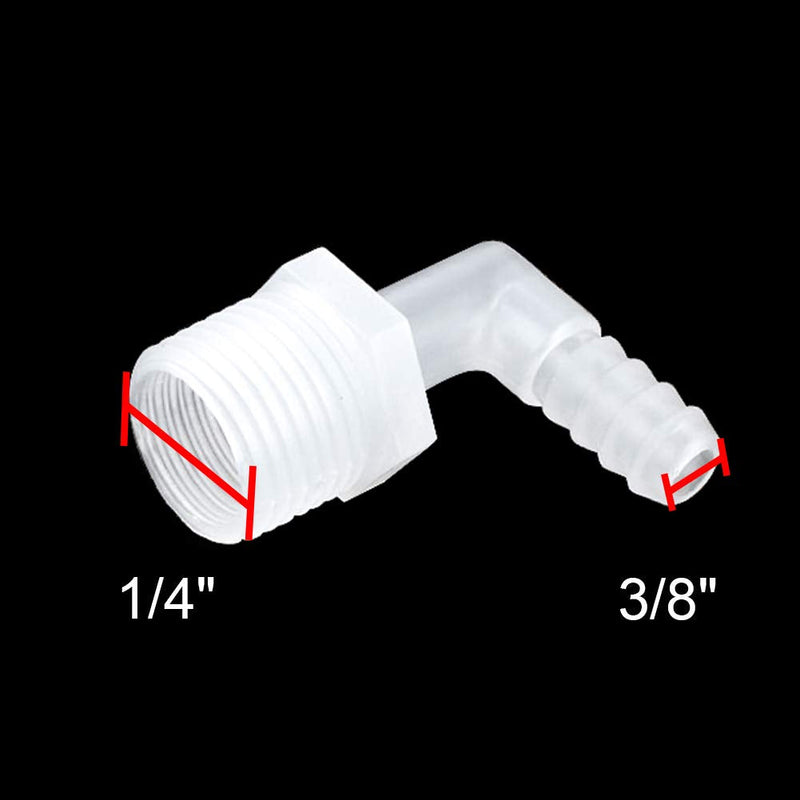 [Australia - AusPower] - ANPTGHT Hose Barb Fitting Elbow, 3/8" Hose Barb x 1/4" Male NPT Barbed Adapter for Fuel Gas Liquid Air (Pack of 5) 