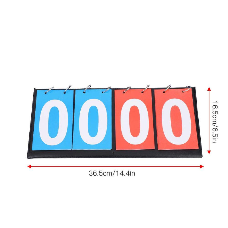 [Australia - AusPower] - Yosoo Health Gear 4 Digit Score Keeper Score Flipper, Lightweight Portable Sports Scoreboard for Games Basketball Tennis Table Blue Red 